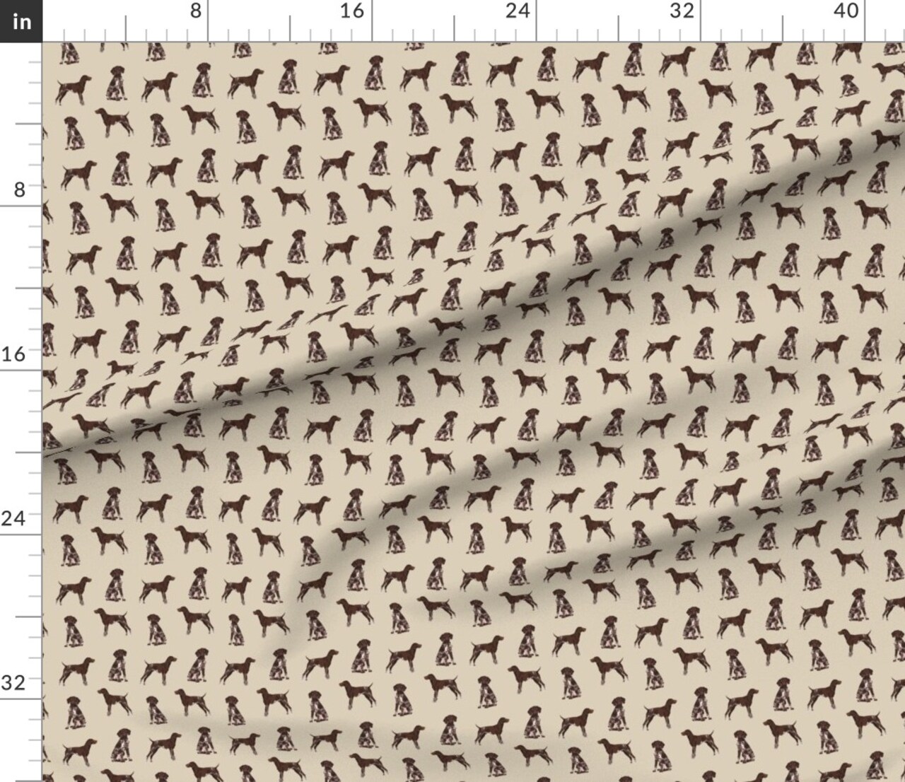 Various Fabrics by the Yard or Fat Quarter German Pointer Dogs Pets Neutral Pet Brown Portrait Custom Printed Fabric by Spoonflower